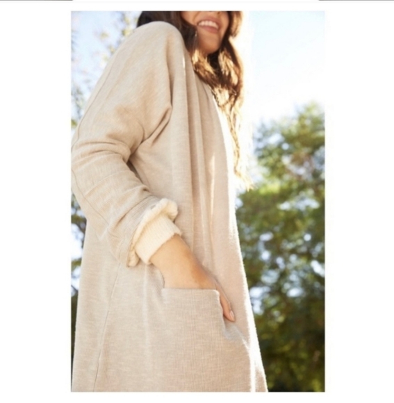 Anthropologie Donni Women's Ribbed Slouchy Open Cardigan - Picture 4 of 8